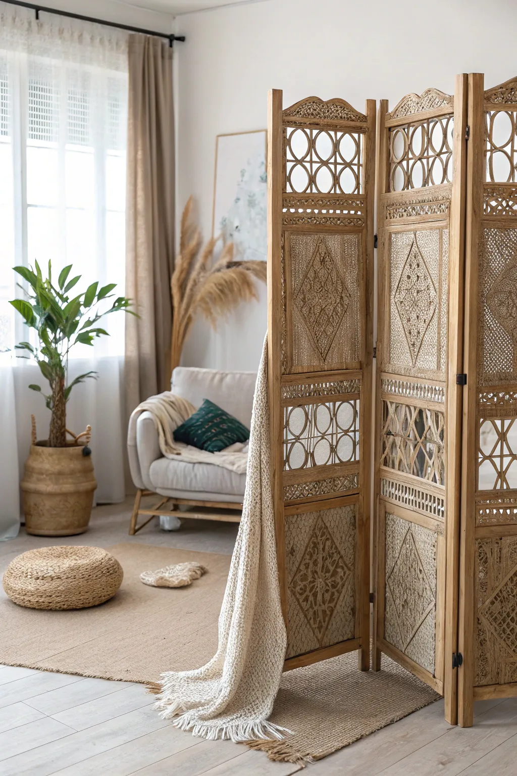 Transform your space with a touch of craft and elegance – a DIY room divider that offers both privacy and style.