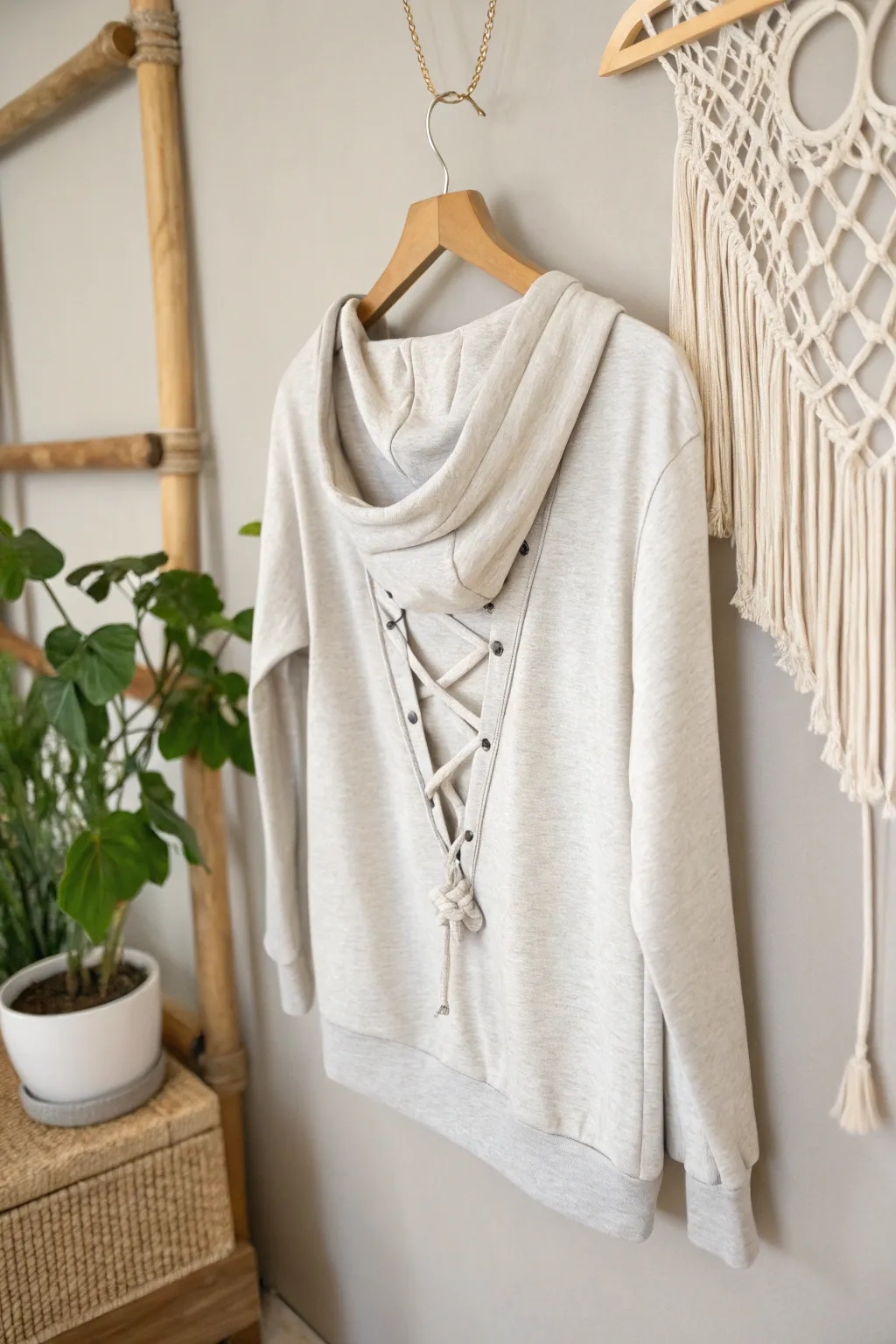 Elevate your style with a twisted back hoodie design—where craftsmanship meets avant-garde flair.