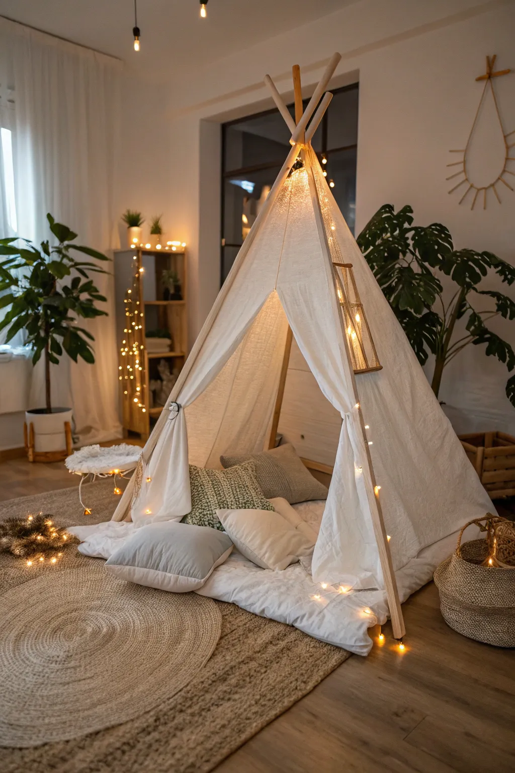 Create your own cozy nook: Embrace simplicity and warmth with this DIY indoor picnic tent.