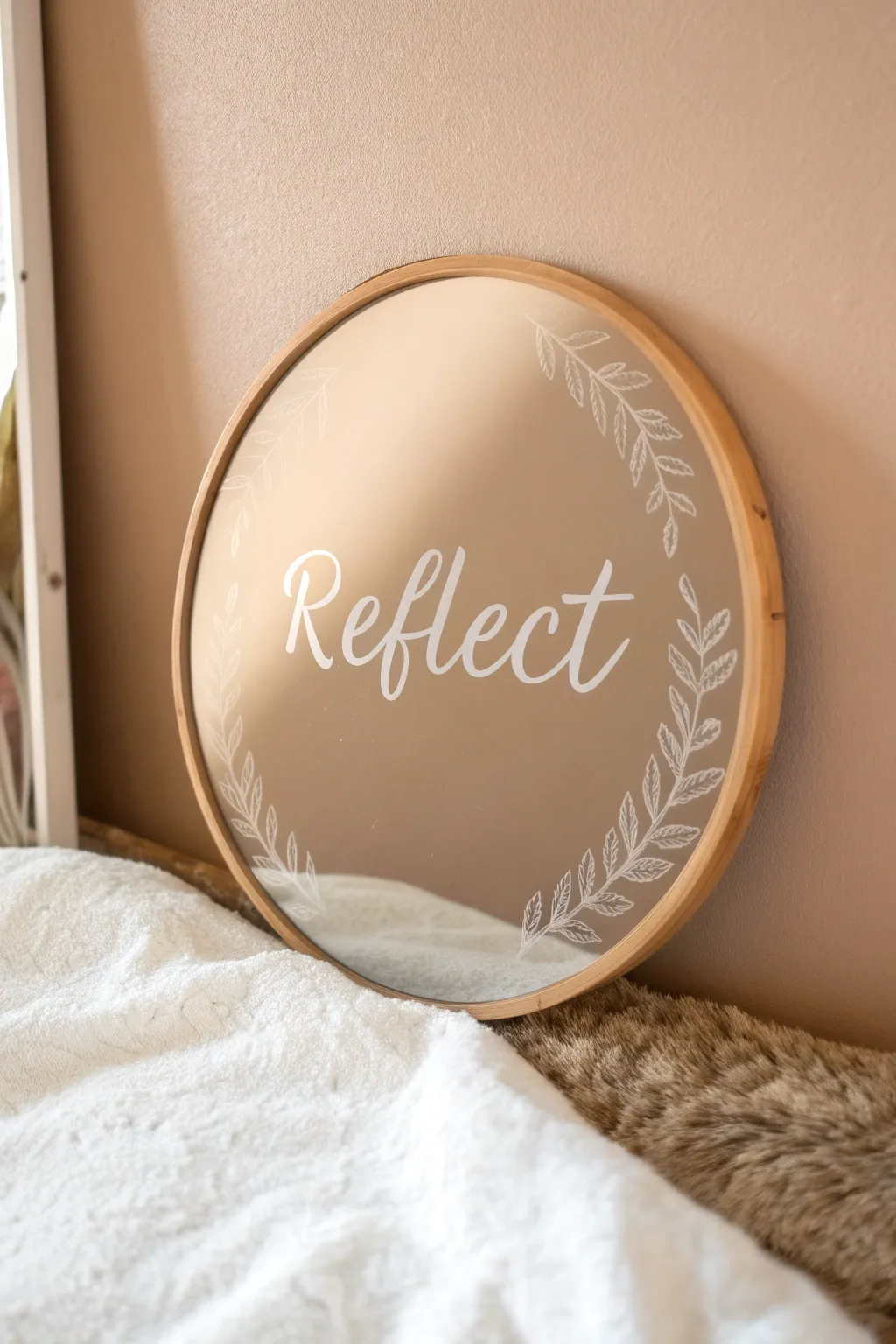 Transform your space with a personalized touch: Stencil your mirror for a beautifully bespoke accent.