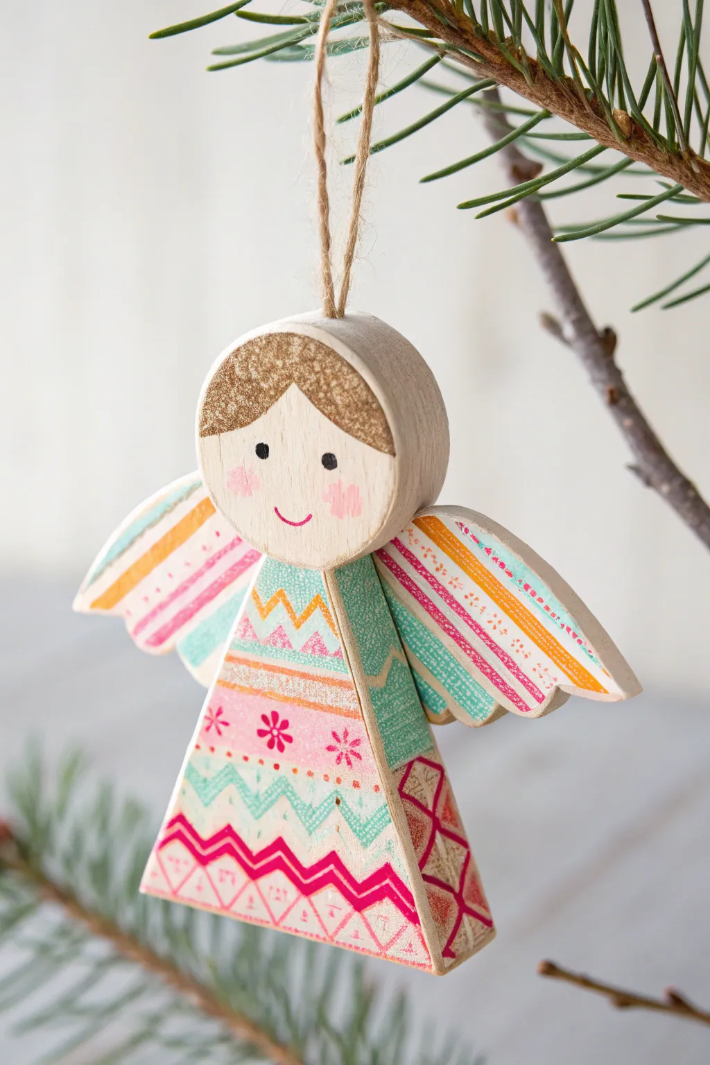 Add a modern touch to your holiday decor with DIY Washi Tape Nativity Ornaments!