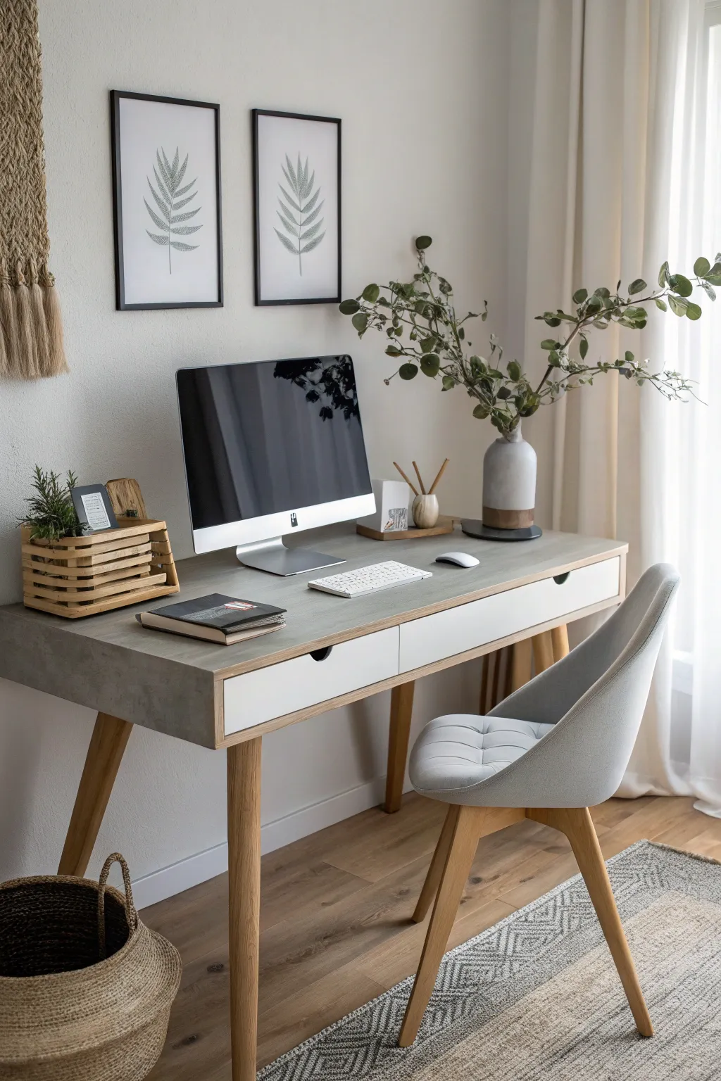 Embrace the elegance of simplicity with a monochrome marvel for your workspace.