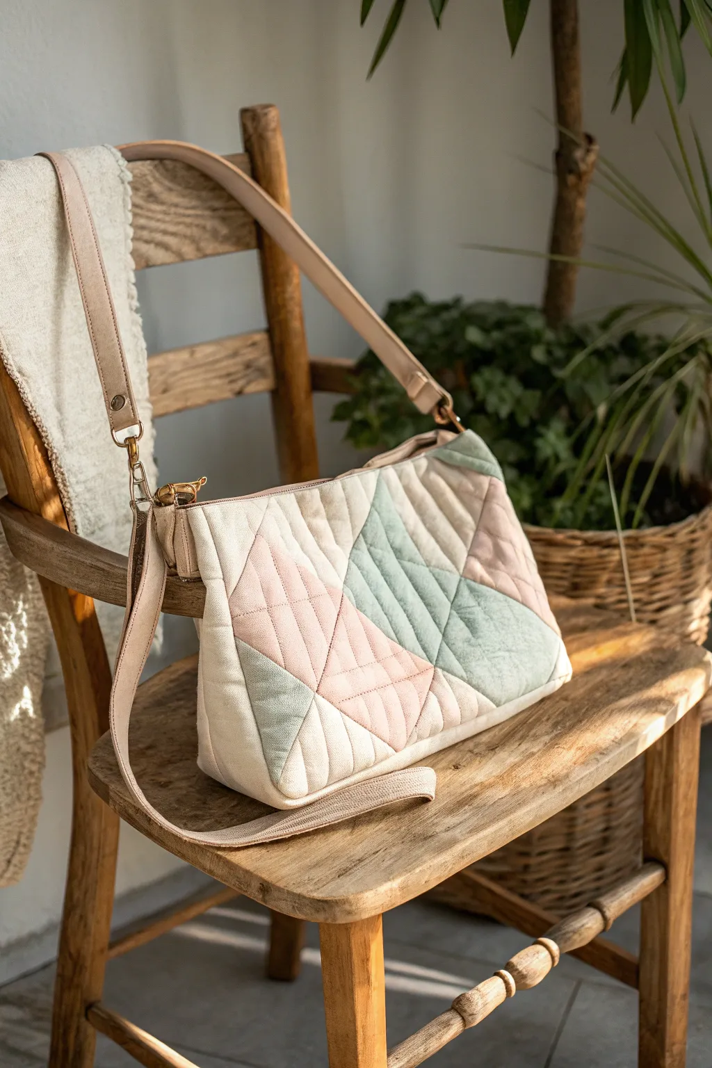 Elevate your style with a touch of homemade charm: Discover the beauty of a quilted crossbody bag.