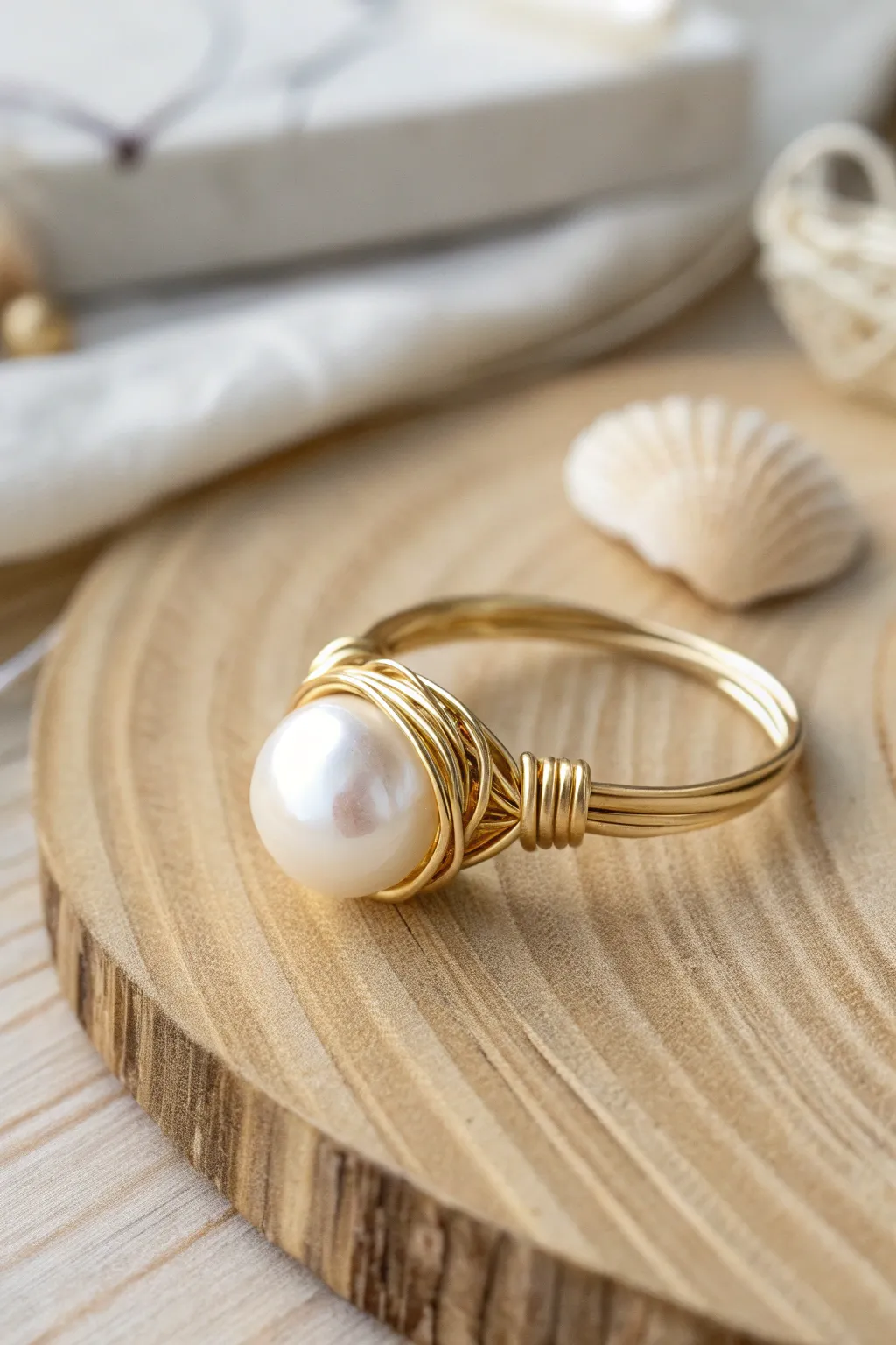 Elevate your style with a timeless pearl bead ring, where classic elegance meets modern design.