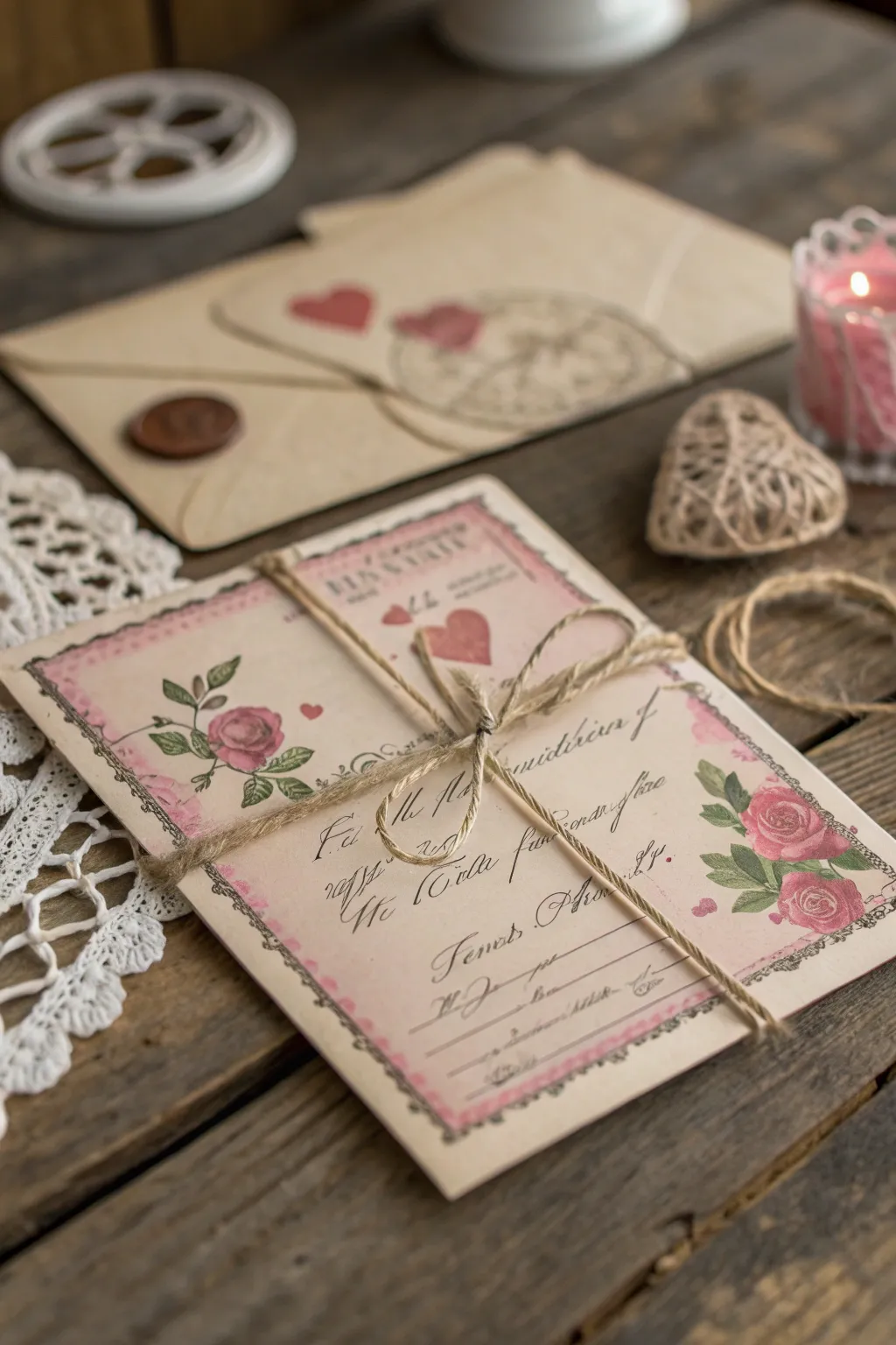 Capture the romance of nostalgia with a vintage-inspired Valentine's card.