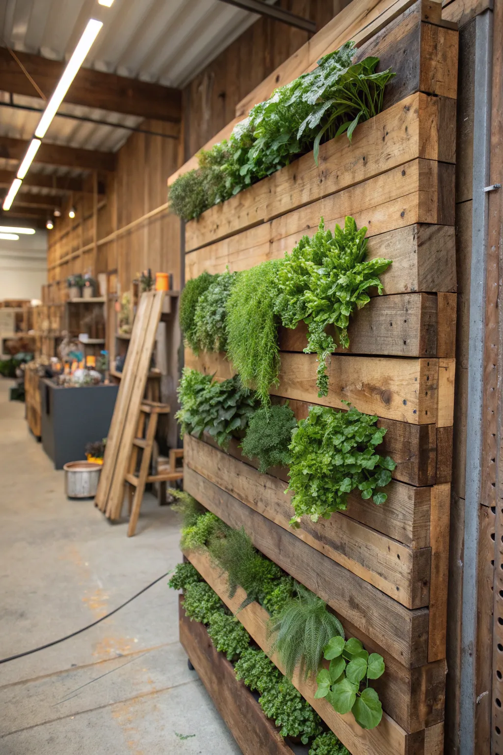 Elevate your workspace with a vertical garden wall: where craftsmanship meets creativity.