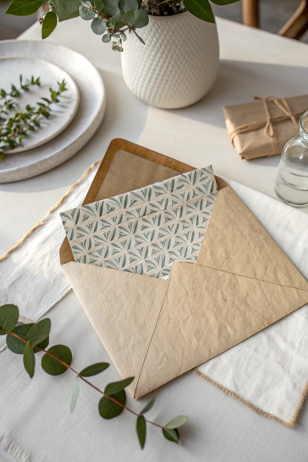 Store your wrapping scraps stylishly with eco-friendly envelopes.