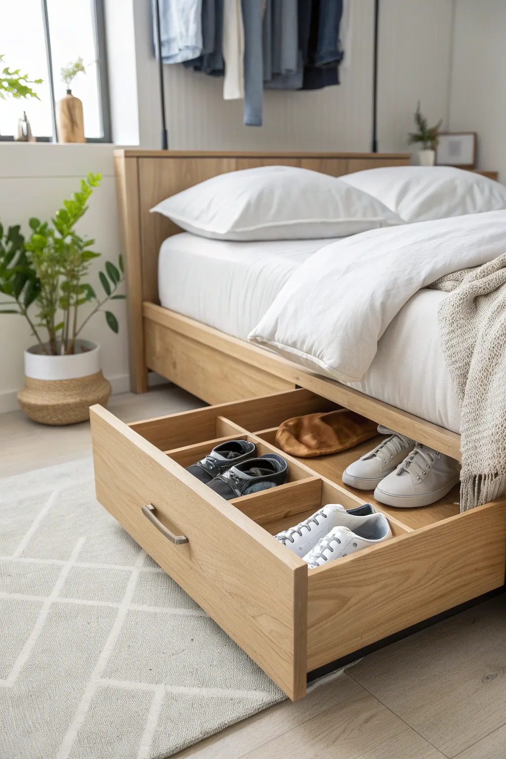 Maximize your dorm space with chic under-bed storage solutions.