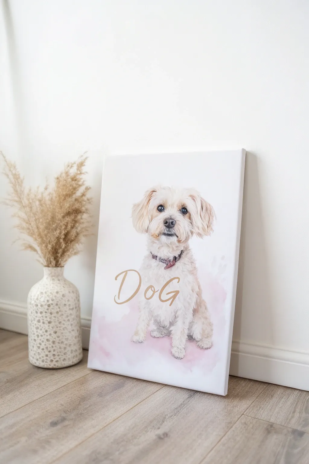 Infuse your space with personal charm through bespoke dog portraits that celebrate your furry friend.