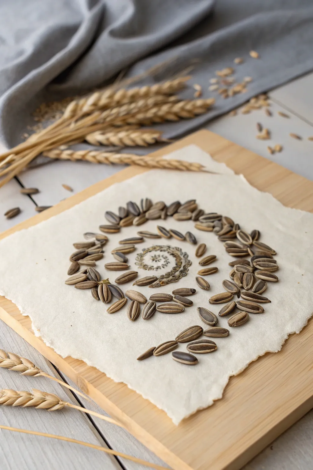 Embrace the simplicity of nature with easy sunflower seed art – a perfect fall craft for little hands and big imaginations.