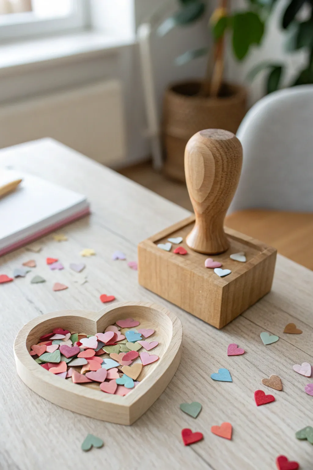 Crafting Love: Create charming heart confetti with a Scandinavian touch!