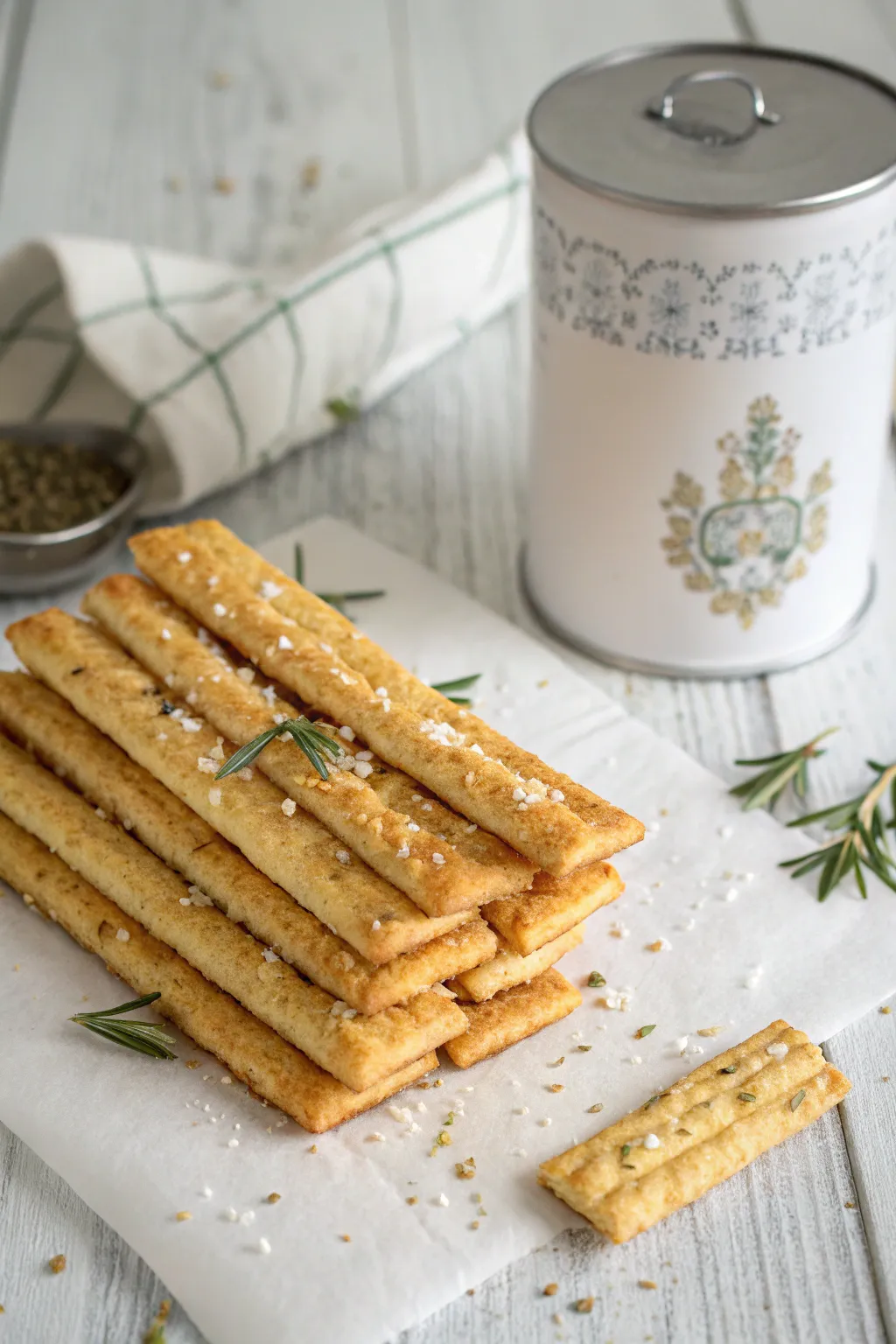 Crisp and cheesy perfection! These savory cheese straws make the perfect elegant gift, beautifully presented in a minimalist tin.