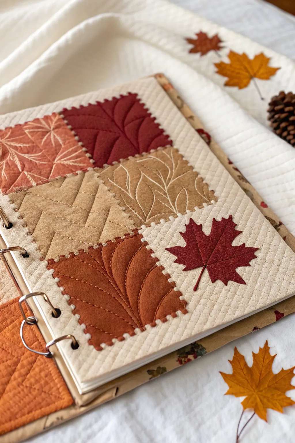 Embrace the warmth of fall with a quilted pattern that tells a story of comfort and creativity.