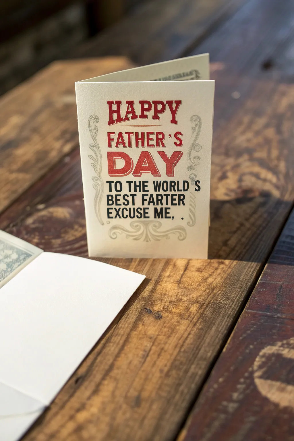 Celebrate dad with a laugh: A handcrafted card with a classic dad joke.