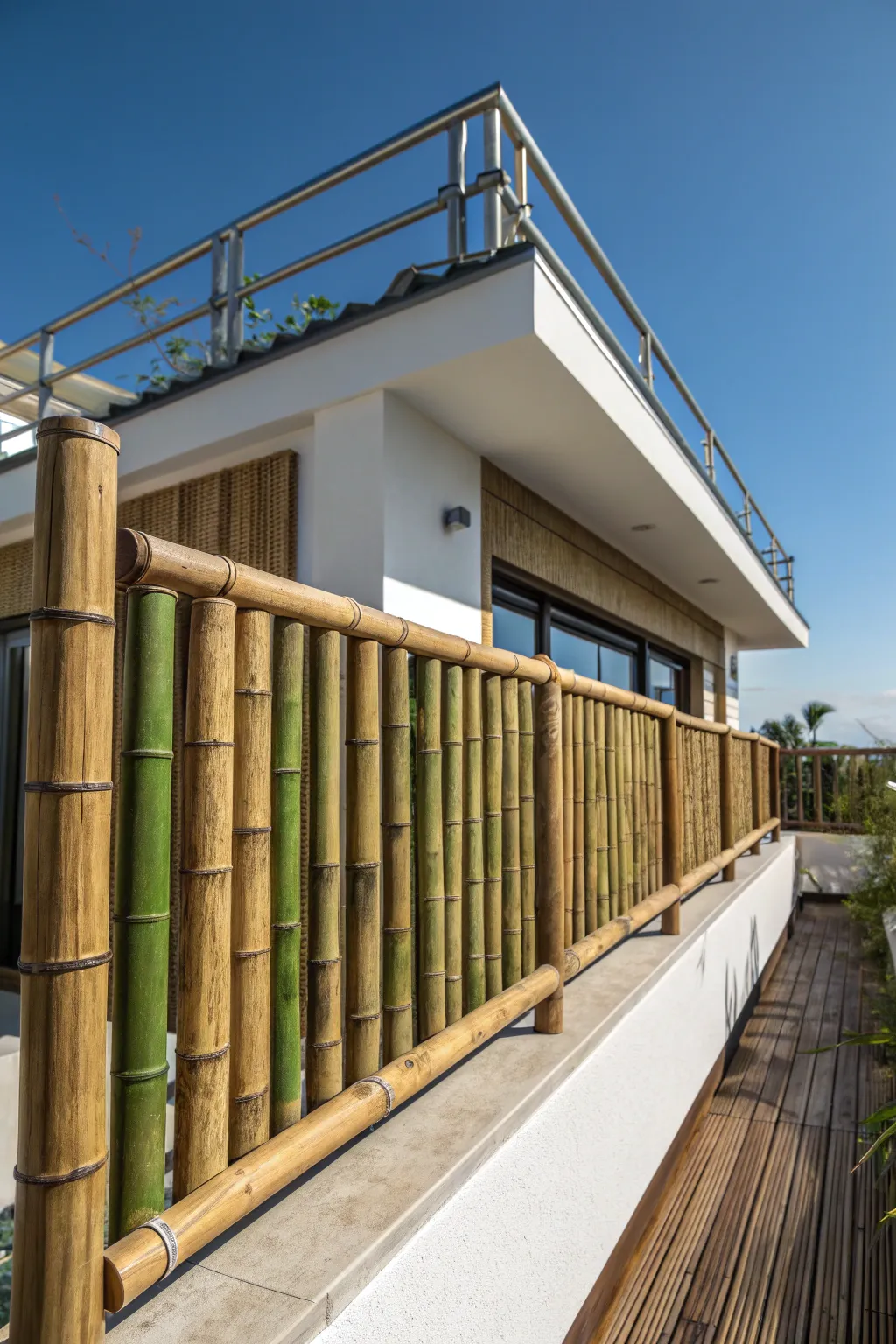 Elevate your eco-style with bold bamboo railings—where sustainability meets striking design.