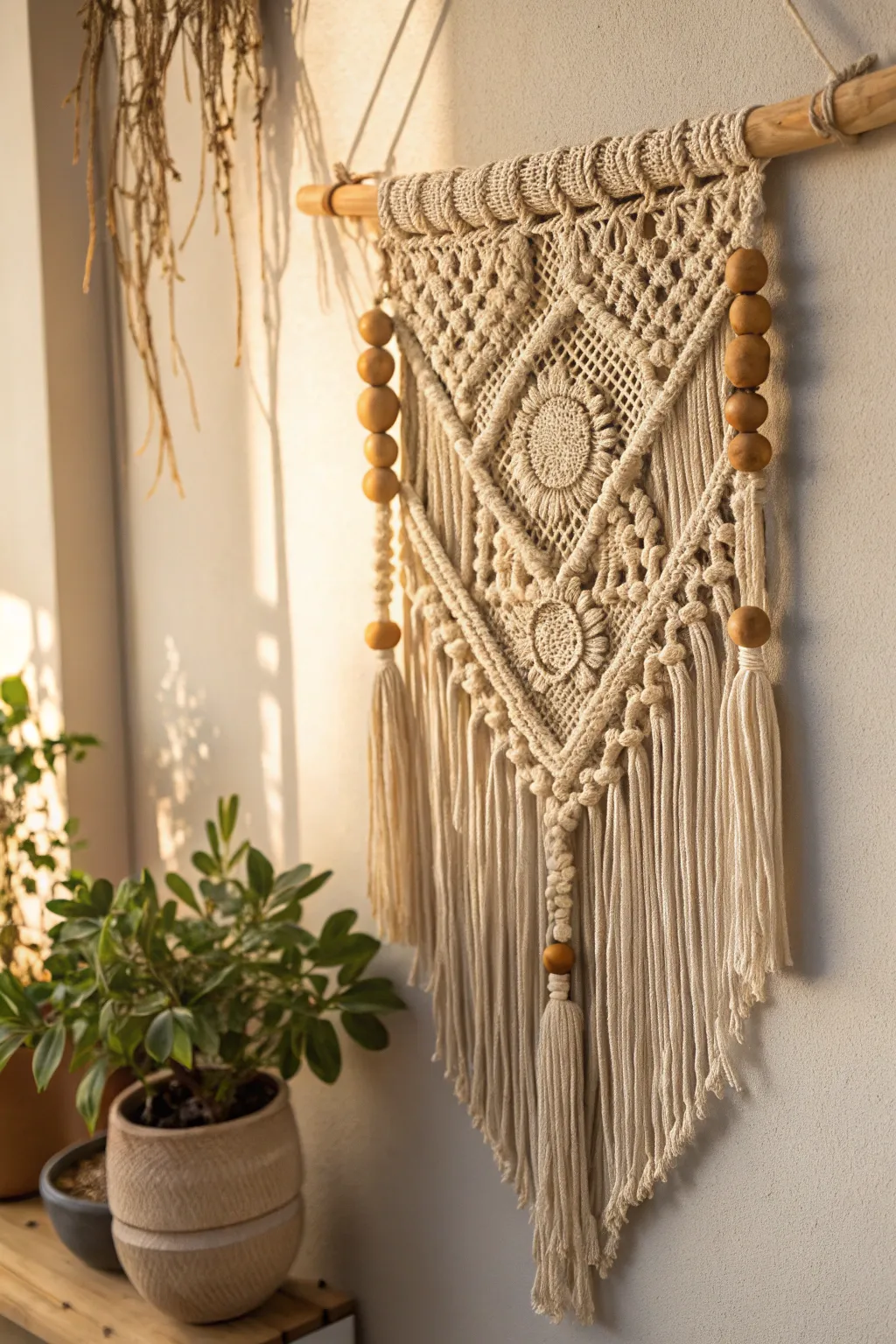Transform your space with the timeless beauty of handcrafted macramé wall hangings, where simplicity meets elegance.