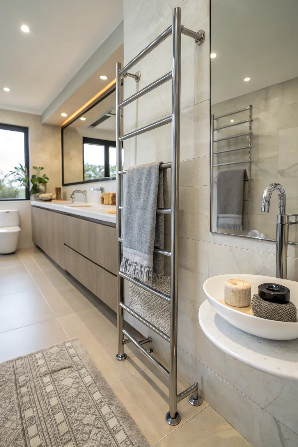 Elevate your bathroom with elegant galvanized fixtures.