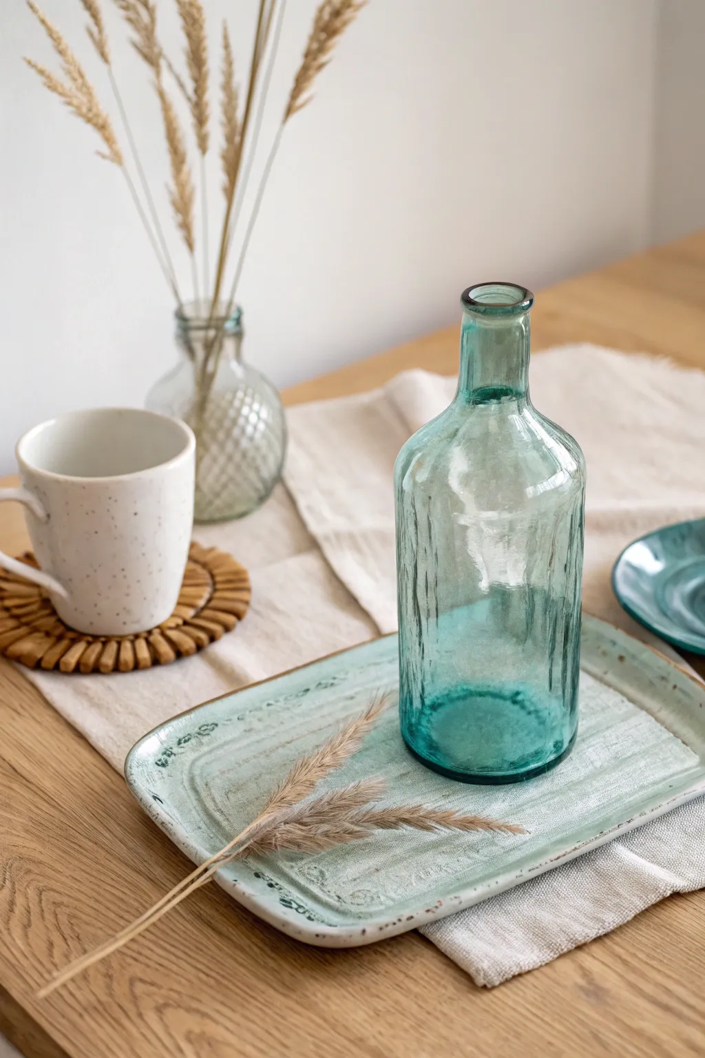 Elevate your coffee table with handcrafted glass bottle coasters—where artistry meets functionality.