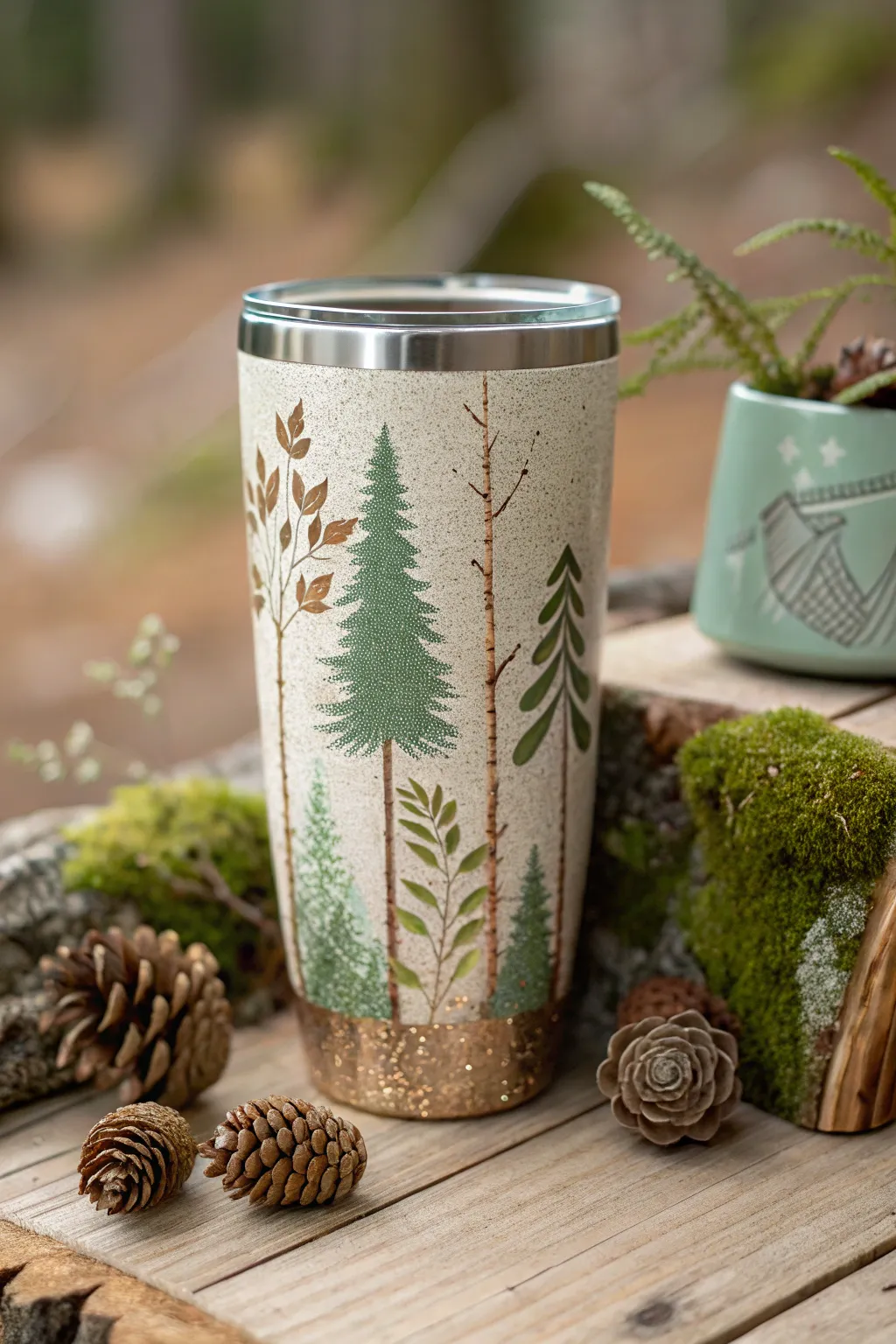 Embrace the tranquility of the forest with this Woodland Wonder tumbler, where nature meets artistry.