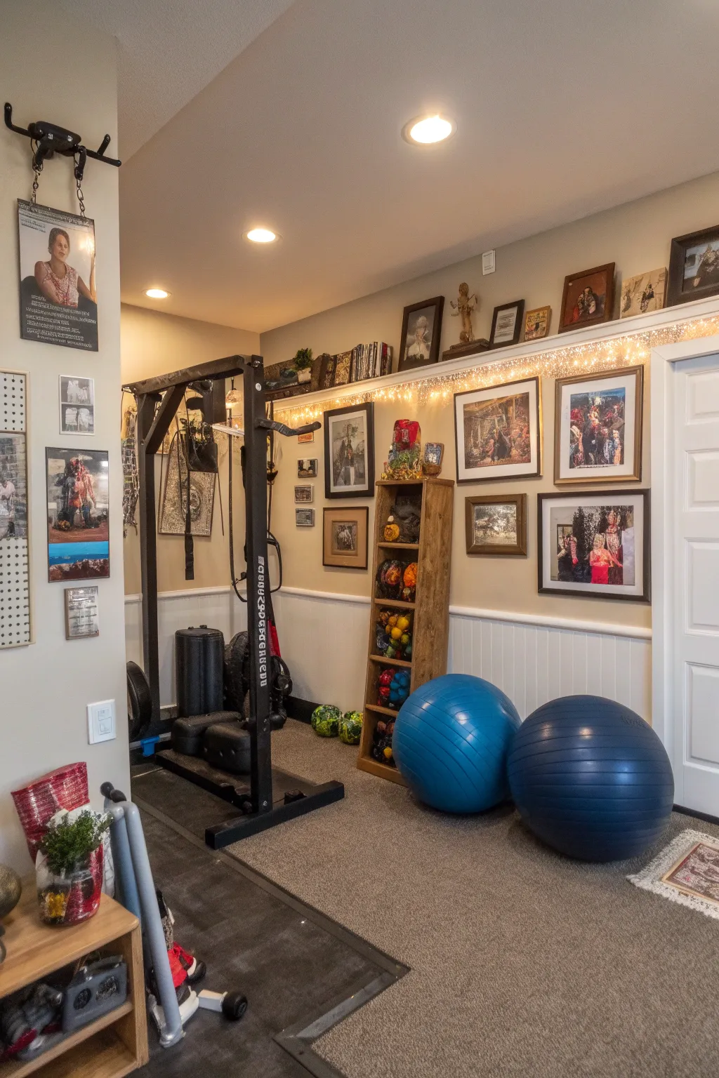Personal decor makes your gym space uniquely comforting.