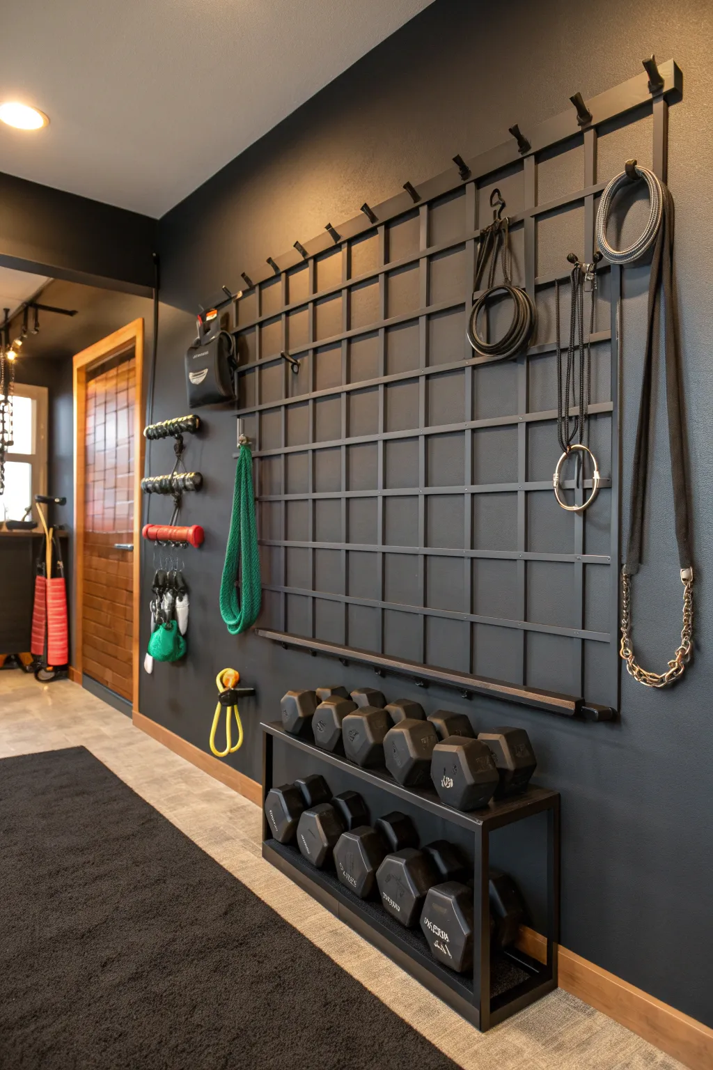 Elevate your gym space with a customizable wall grid - where style meets functionality.