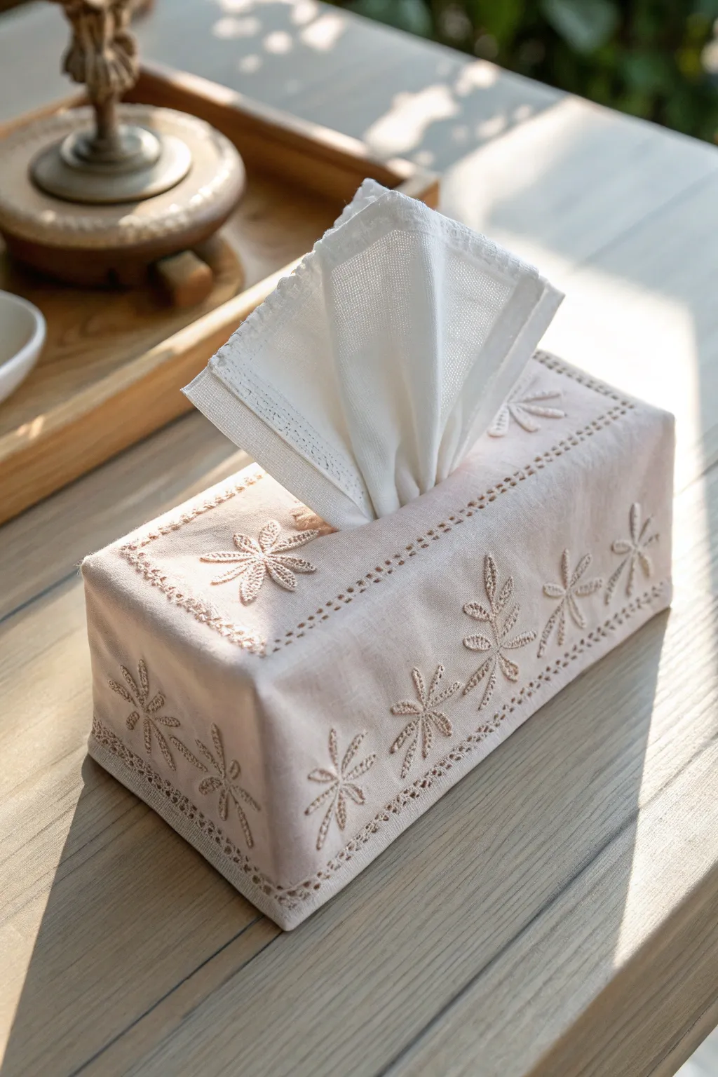 Chic and Practical: Elevate your everyday essentials with this handcrafted tissue holder.