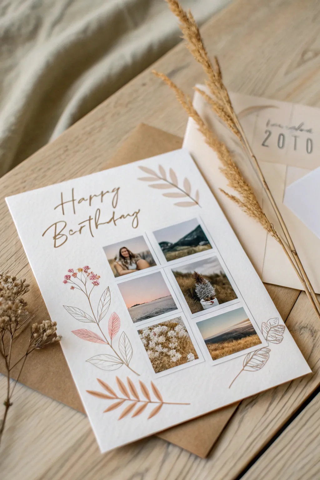 Celebrate cherished memories with a handmade photo collage card – a perfect blend of simplicity, elegance, and heartfelt sentiment.