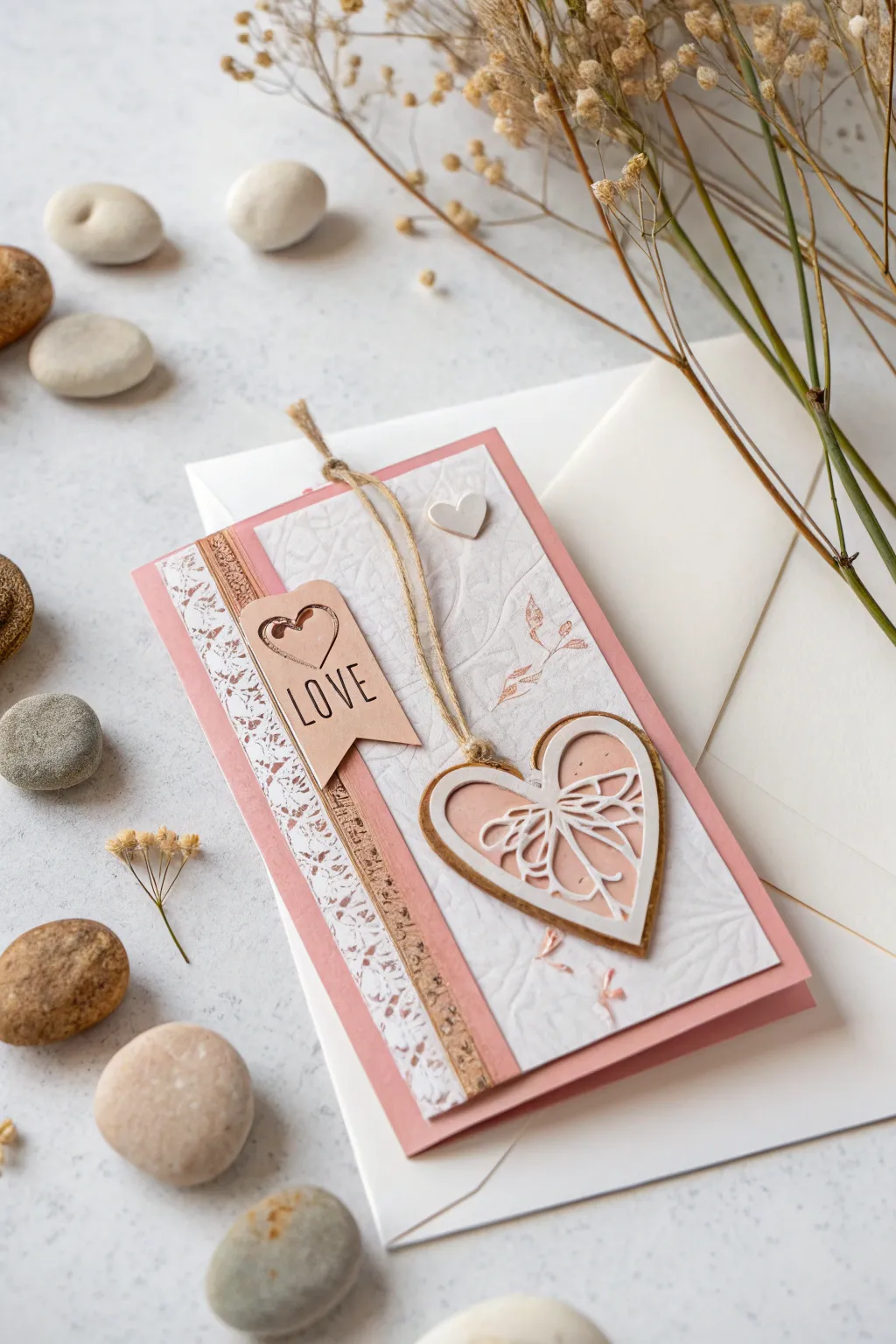 Add a touch of magic to your love card with an interactive pull tab, perfect for revealing hidden messages!