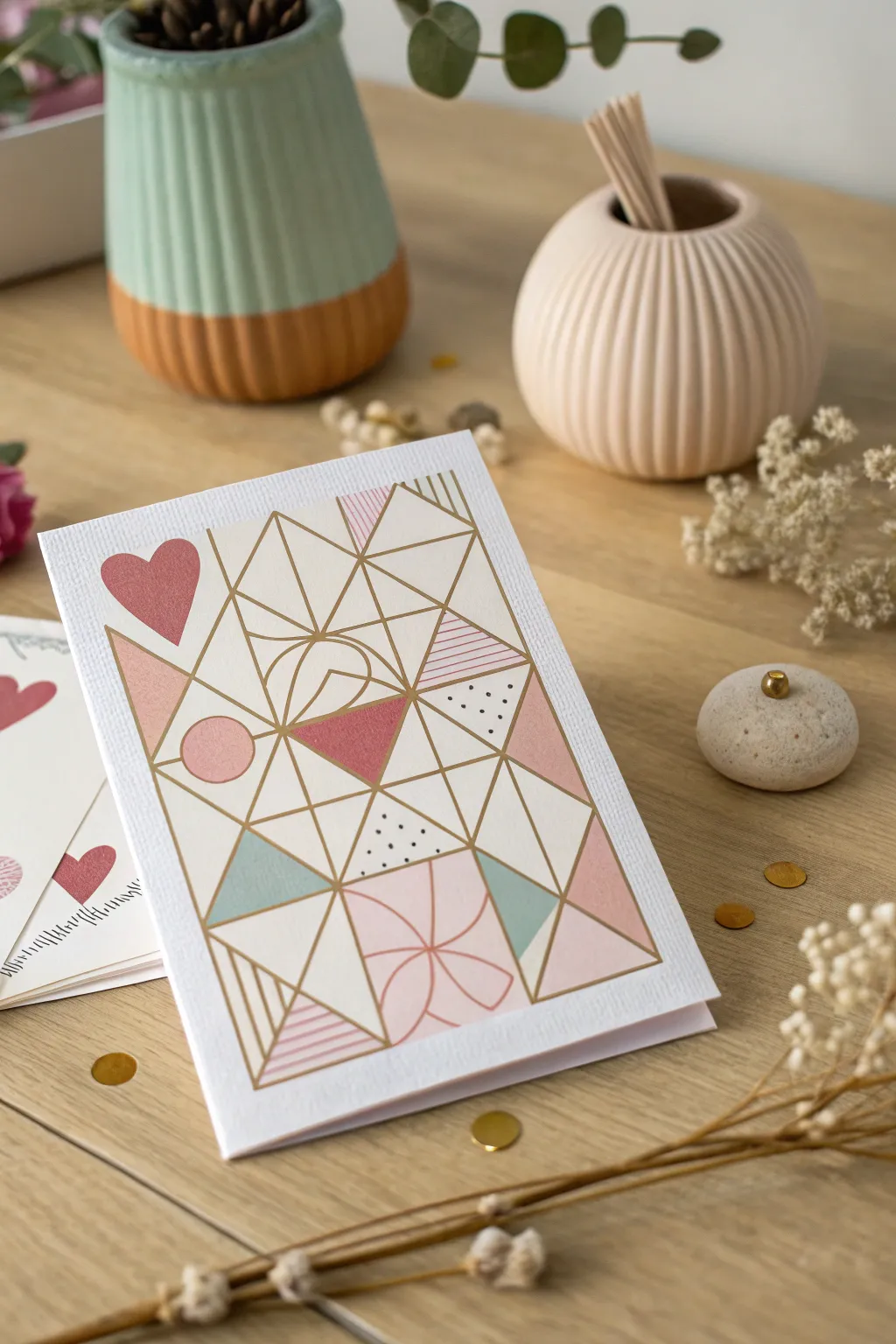 Celebrate love with a touch of artistry—geometric patterns crafted to perfection.