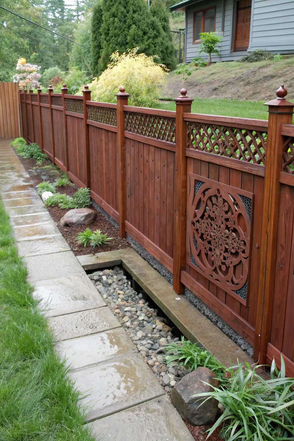 Transform your backyard with the elegance of decorative fencing, where craftsmanship meets nature.