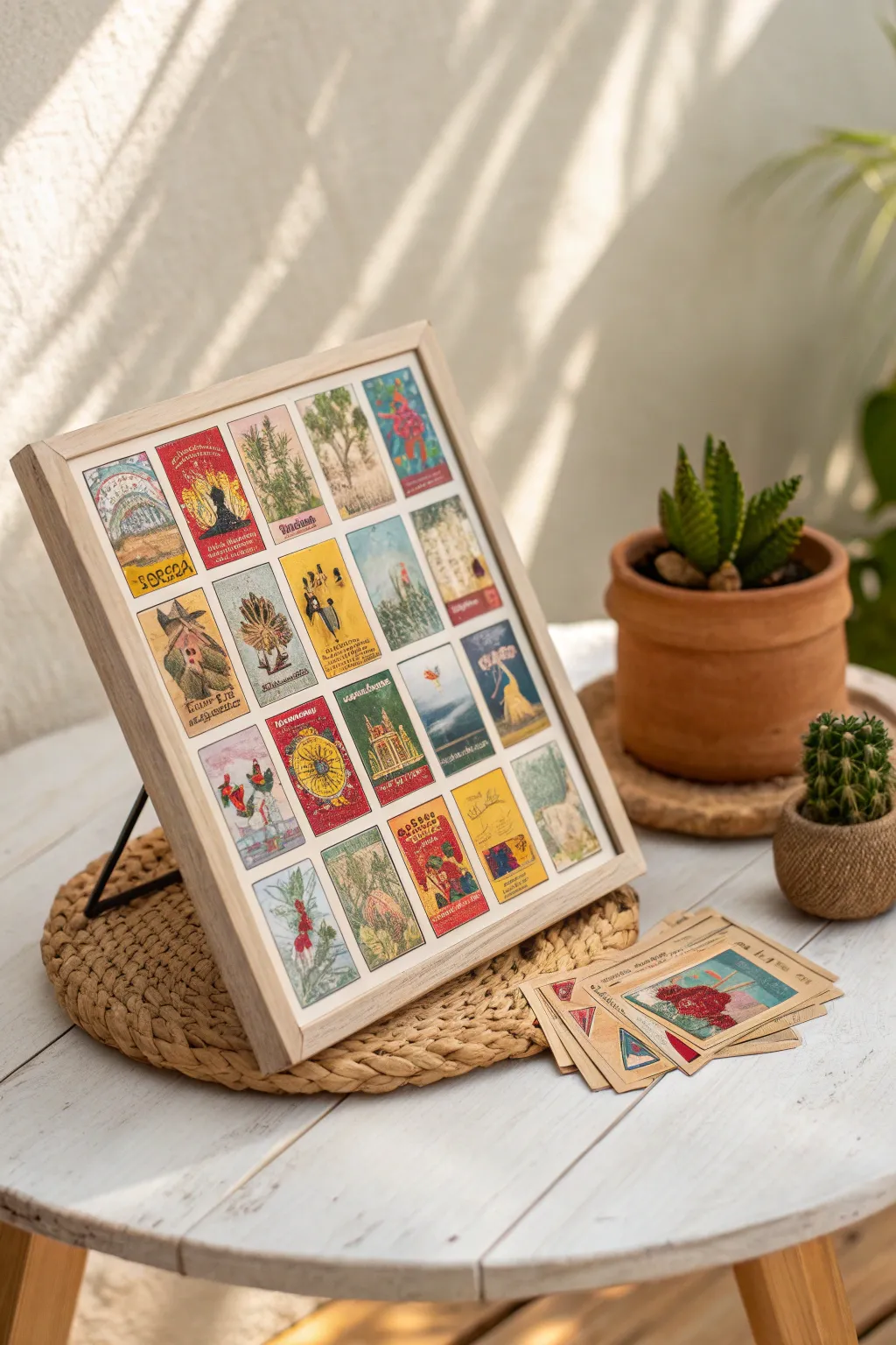 Celebrate Mexican traditions with a vibrant Lotería Collage, where simplicity meets cultural beauty.