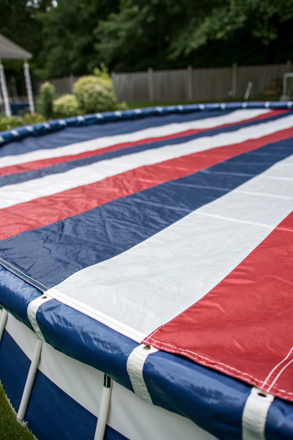 Transform your pool with the bold and durable charm of repurposed sailcloth.