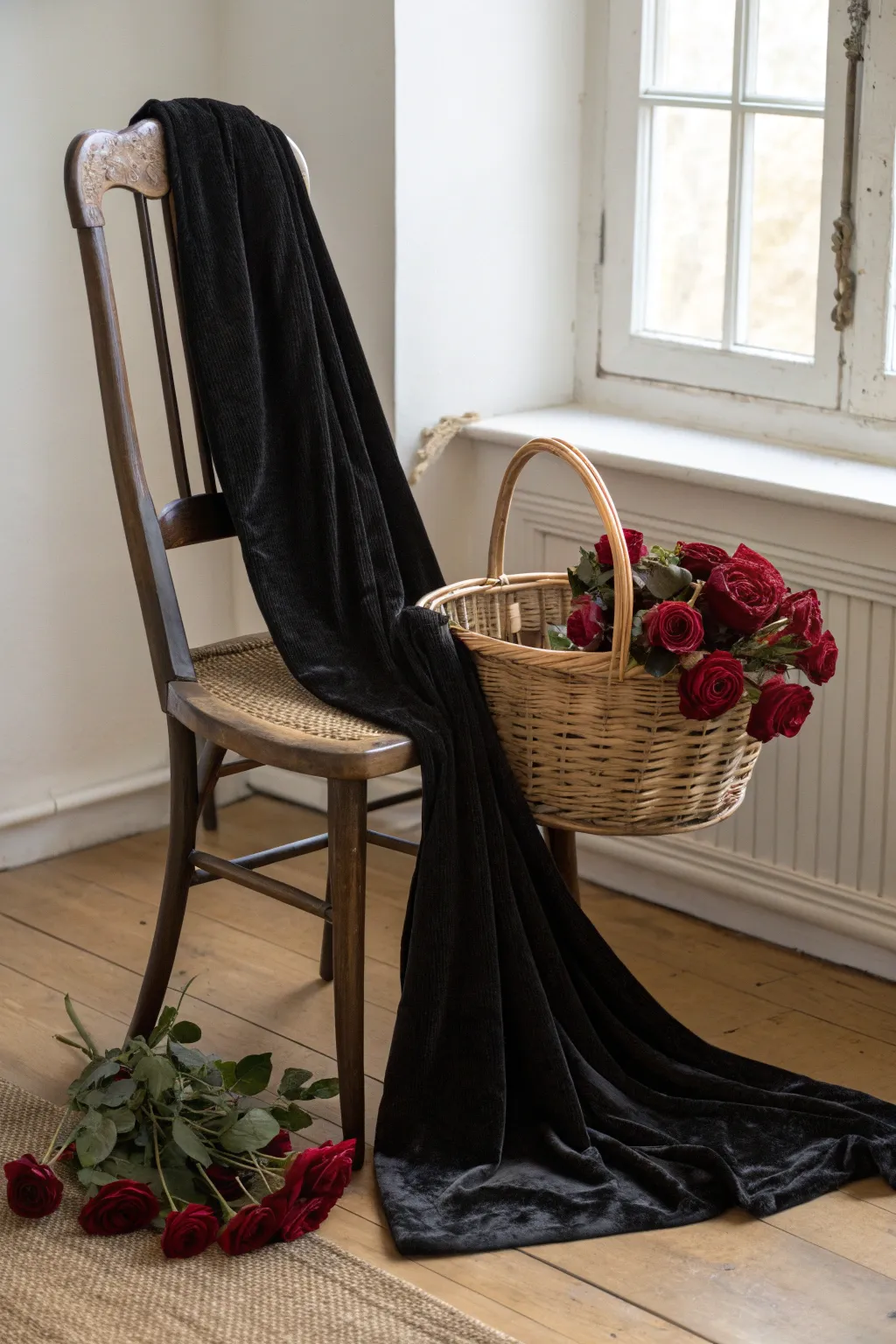 Embrace the dark elegance of a Gothic Red Riding Hood with a handcrafted twist.