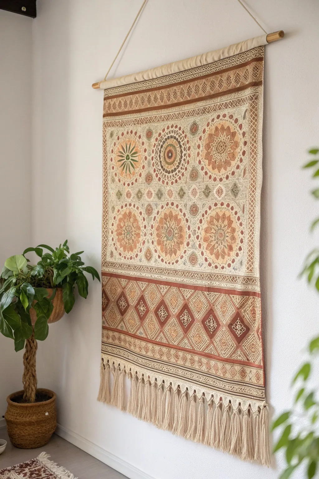 Elevate your space with a tapestry that blends boho charm and minimalist elegance.