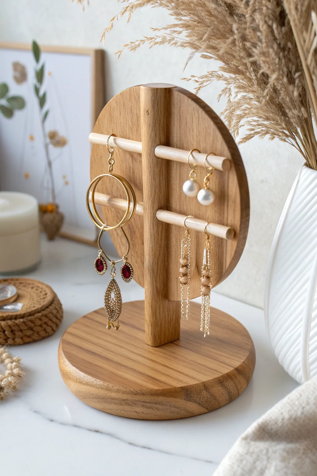 Elevate your earring presentation with a touch of Scandinavian elegance and Boho flair.