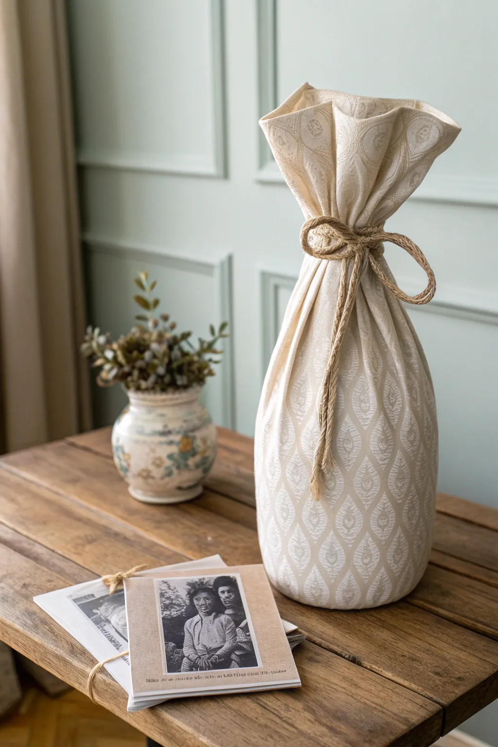 Wrap your vase with a story: A blend of memories and minimalism.