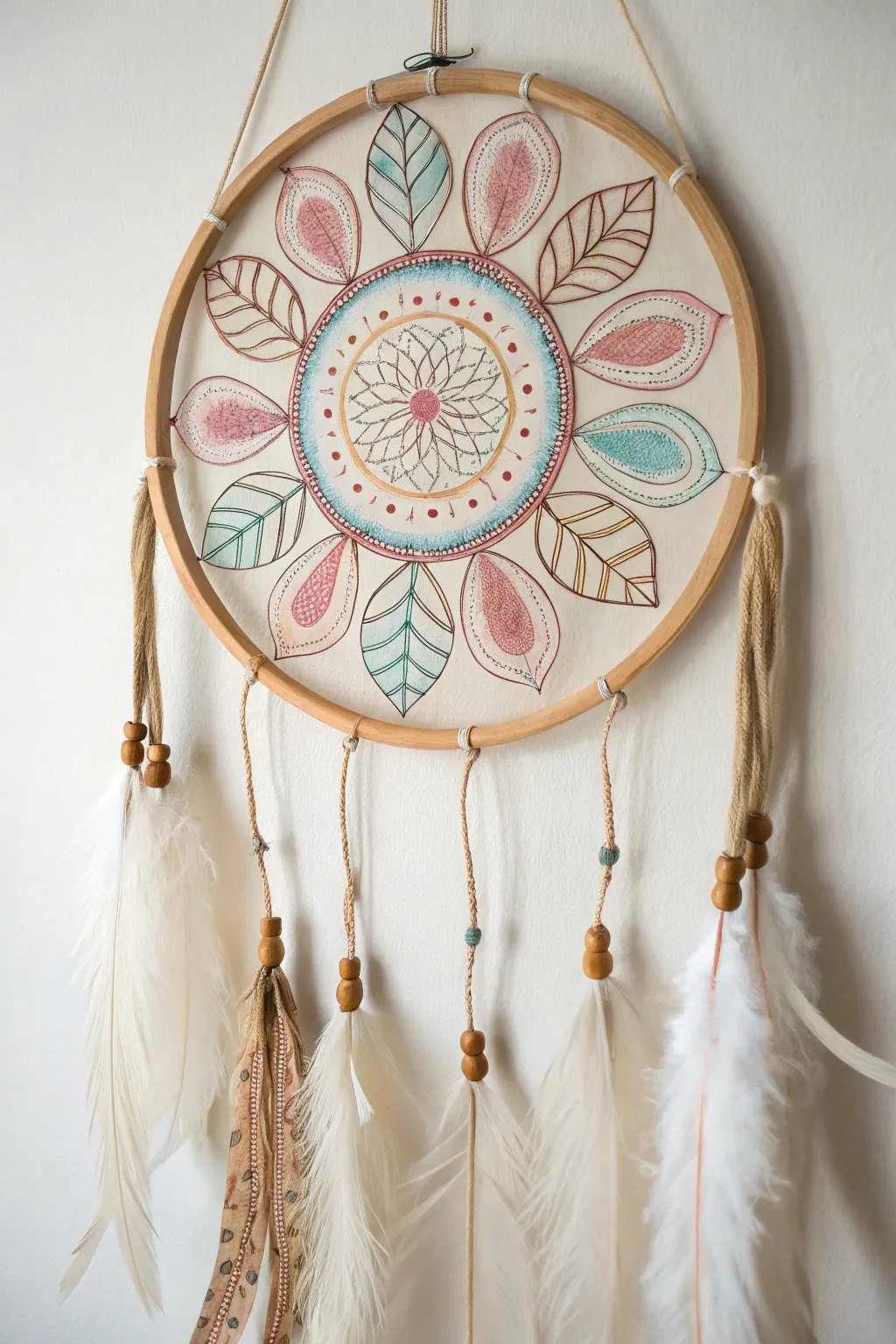 Express your unique artistic flair with hand-painted dream catcher patterns.
