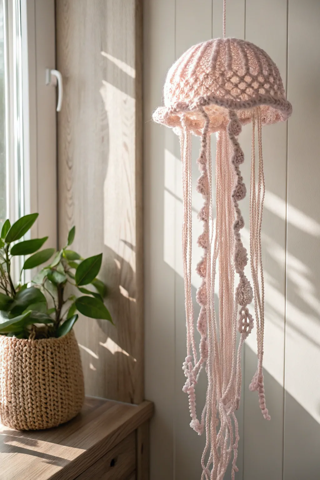 Dive into the art of crochet with this charming jellyfish creation, where simplicity meets natural beauty.