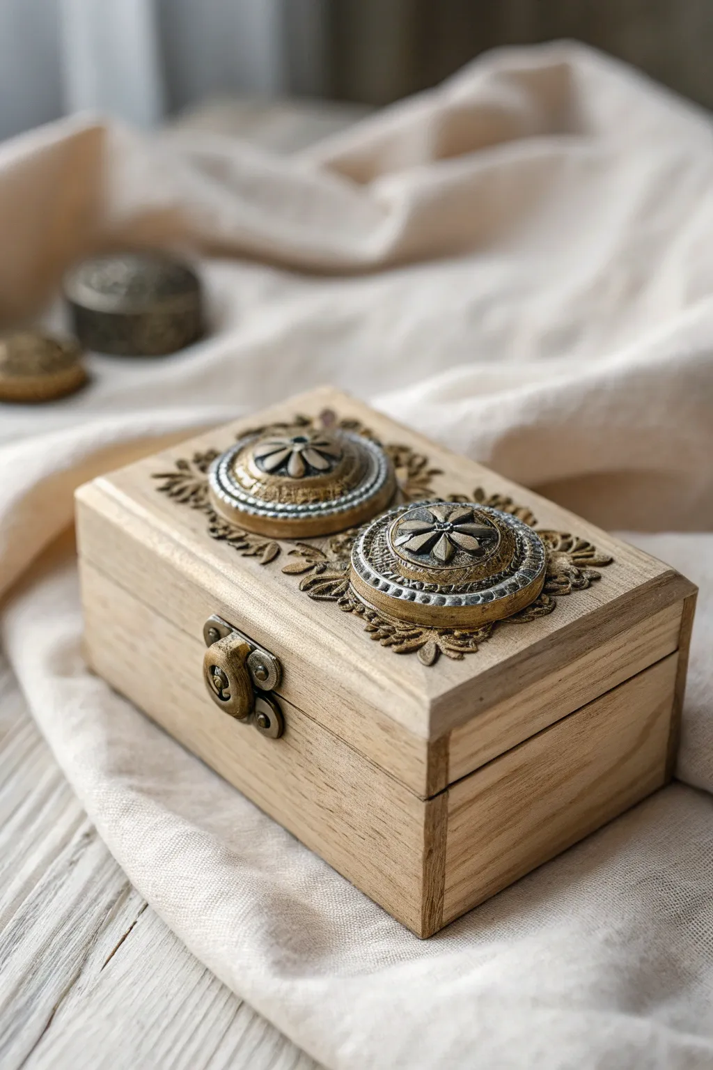 Embrace timeless elegance with vintage embellishments.