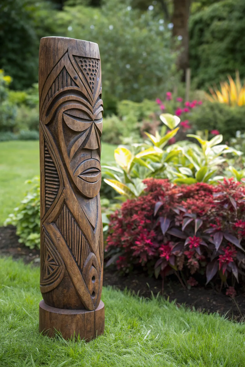 Transform your garden into an artistic haven with stunning timber sculptures.