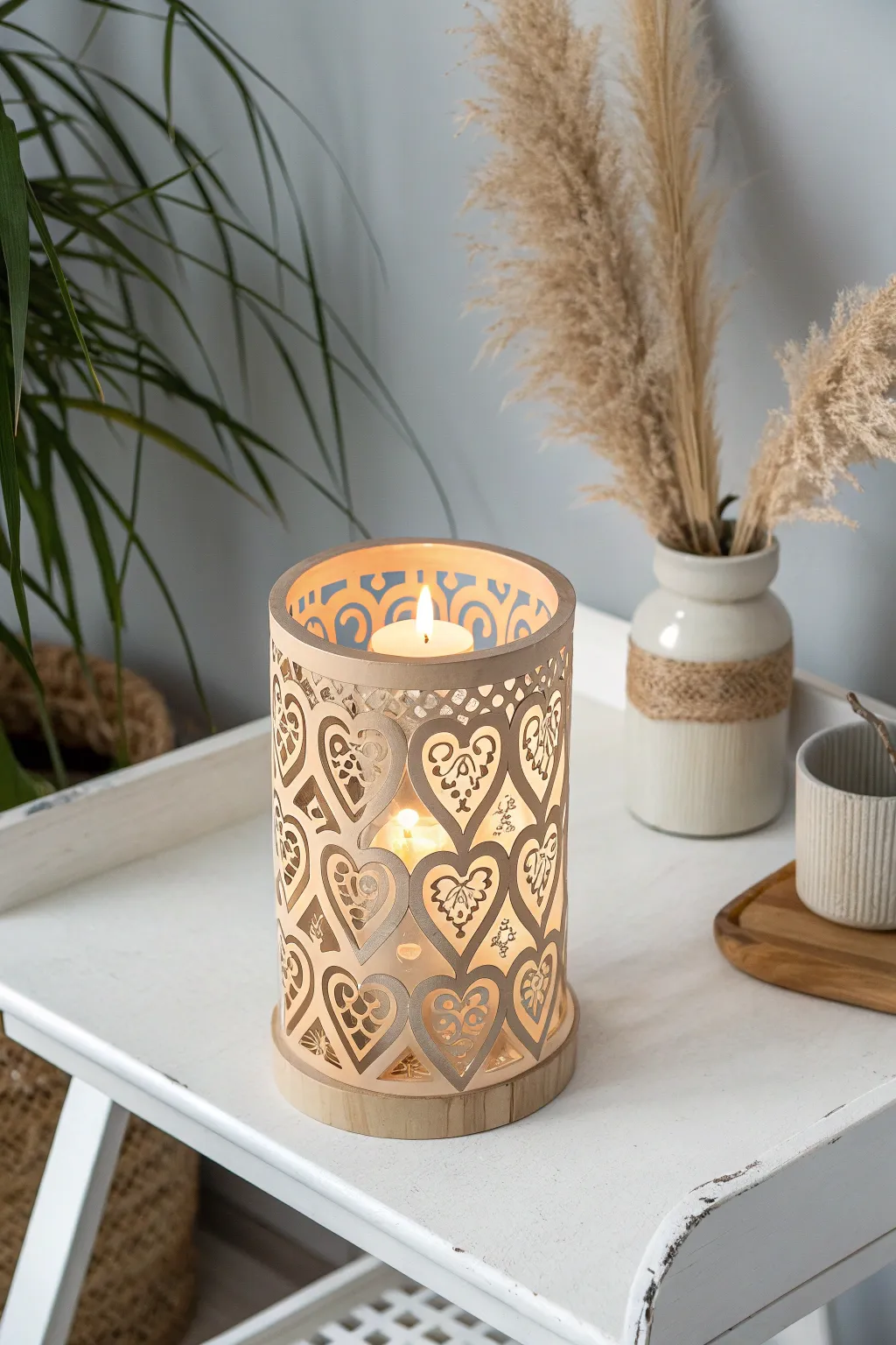 Illuminate your evenings with romantic elegance - a perfect blend of minimalist design and heartfelt warmth.