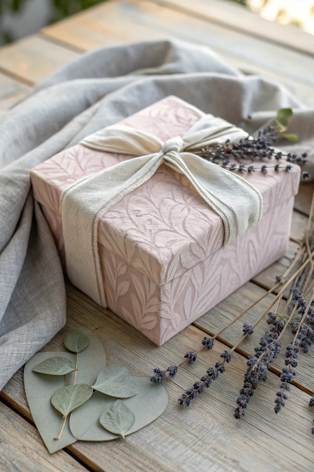 Wrap your love in cozy elegance with a fabric-covered Valentine box that speaks of warmth and personal touch.