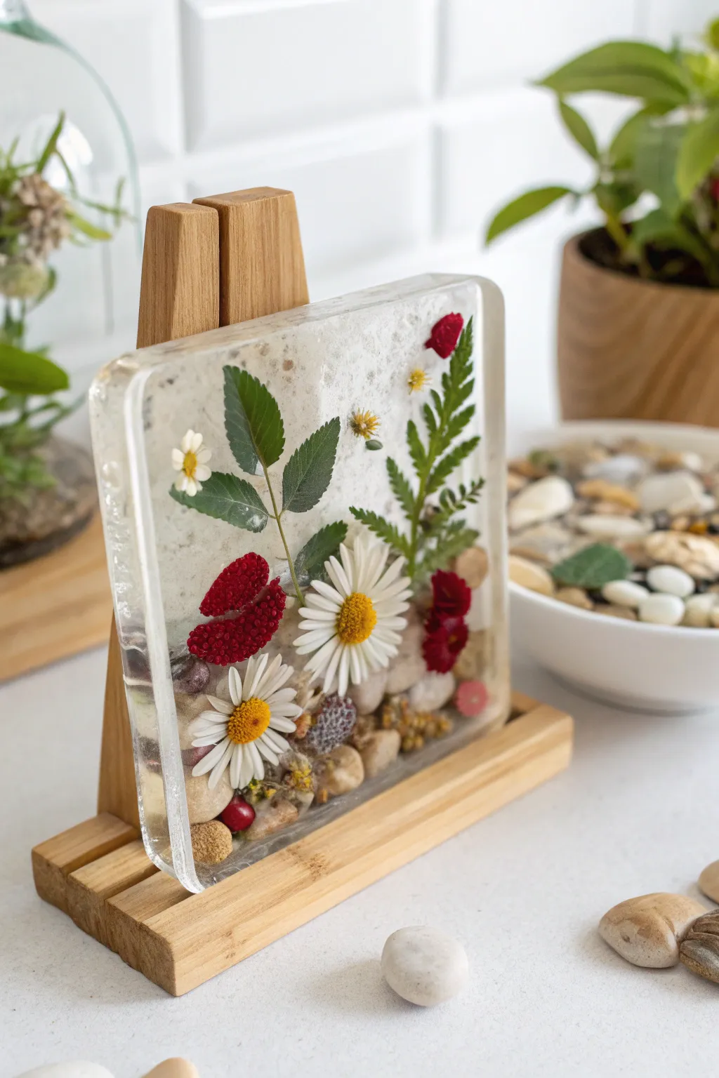 Stunning eco-friendly resin art that blends sustainability with natural beauty.