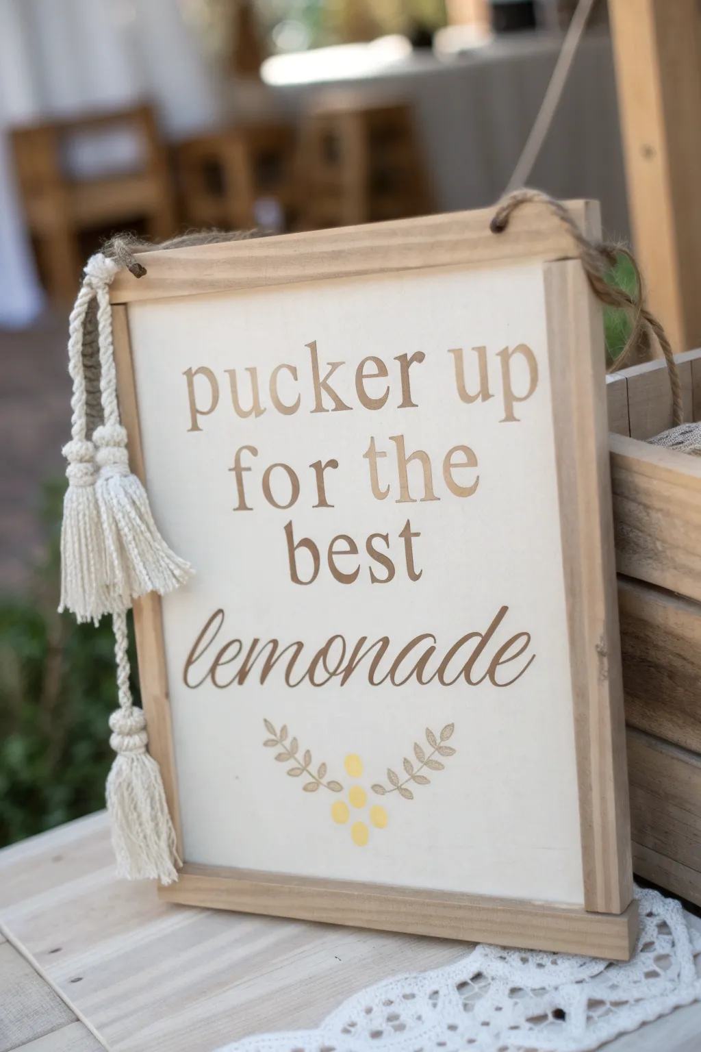 Add a splash of humor to your lemonade stand with this charming sign!