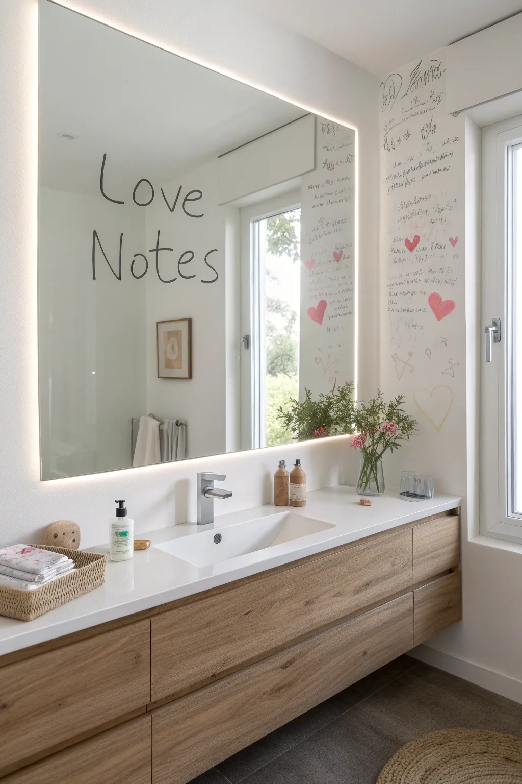 Start the day with a smile: surprise your loved ones with heartfelt mirror messages.