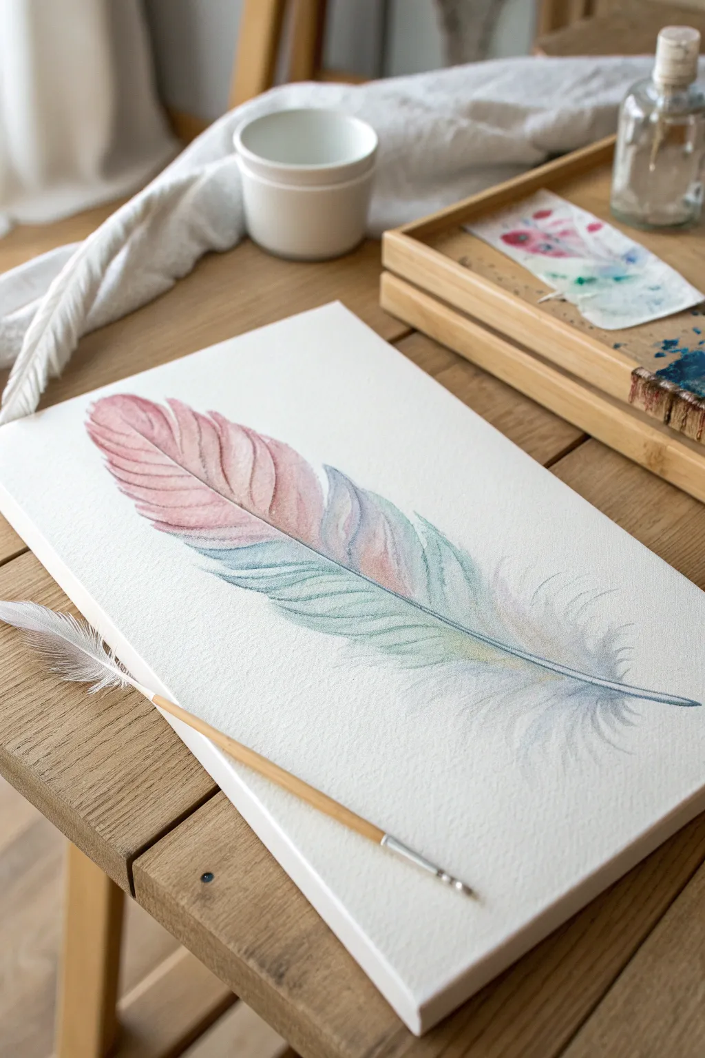 Unleash your creativity with the feathered touch—where simplicity meets whimsy.