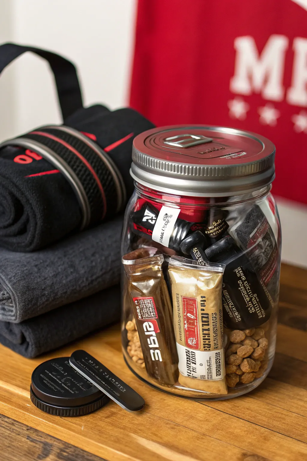 Elevate your fitness journey with this handcrafted Fitness Boost Jar, the perfect blend of style and motivation.