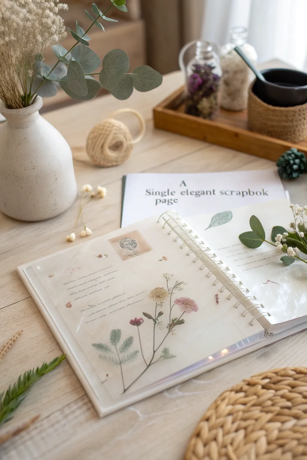 Elevate your scrapbooking with the ethereal charm of acetate backgrounds. ✨ #ModernCraft #MinimalistDesign