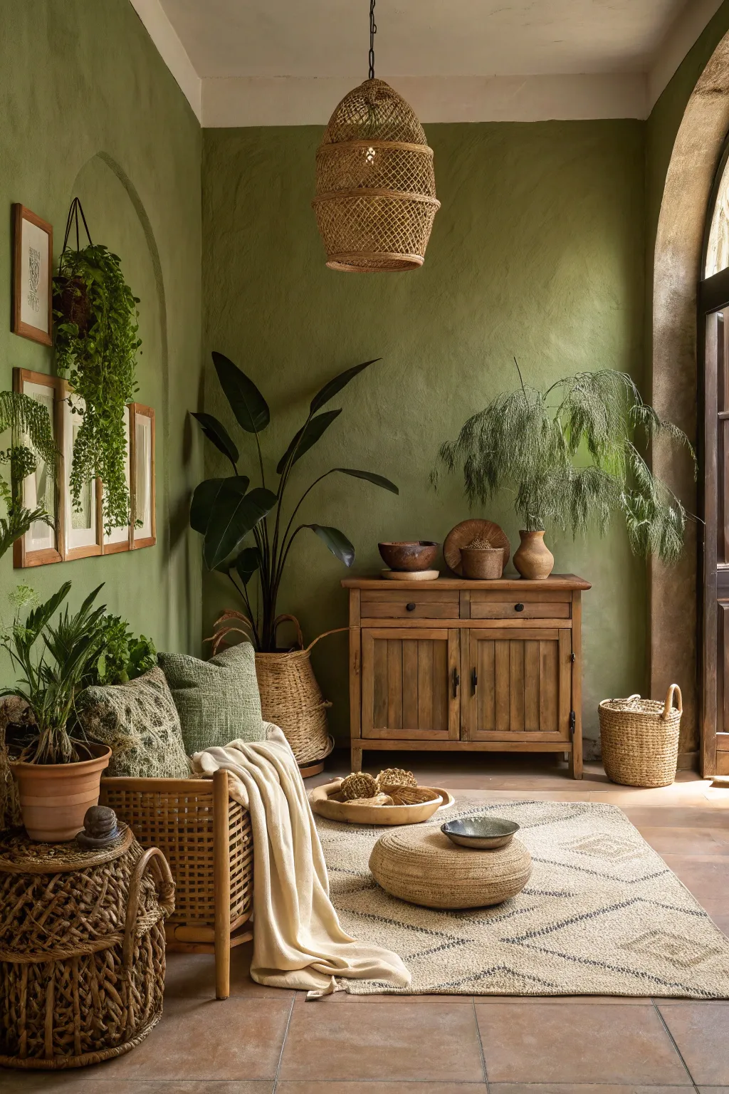 Understated olive that connects elegance with nature.