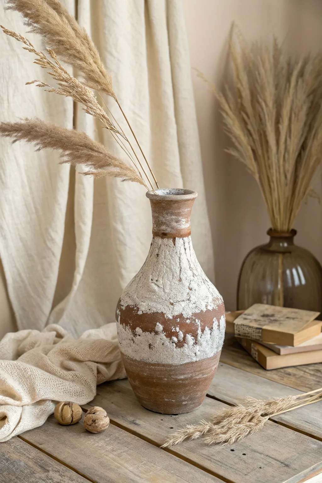 Breathe new life into thrifted finds with this clay-inspired vase transformation. Minimalist elegance meets boho charm.